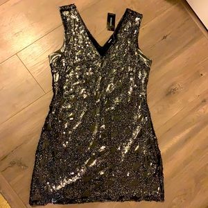 Express sequin body con dress
